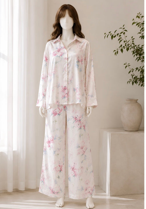Floral Satin-Style Co-Ord Set