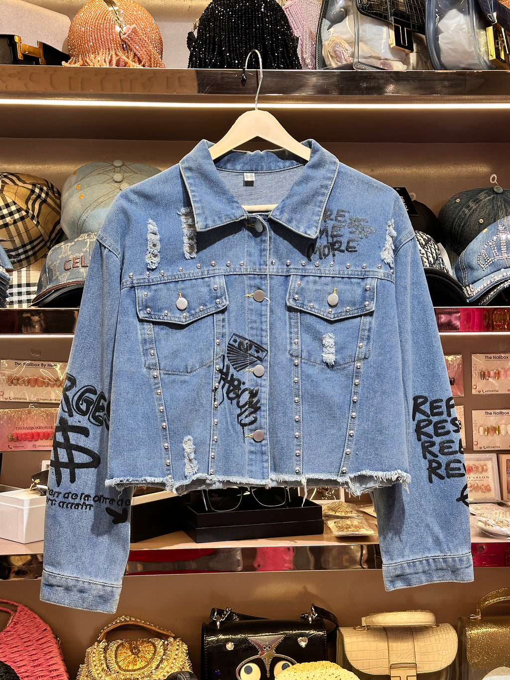 Studded Graphic Denim Jacket (Limited Edition)